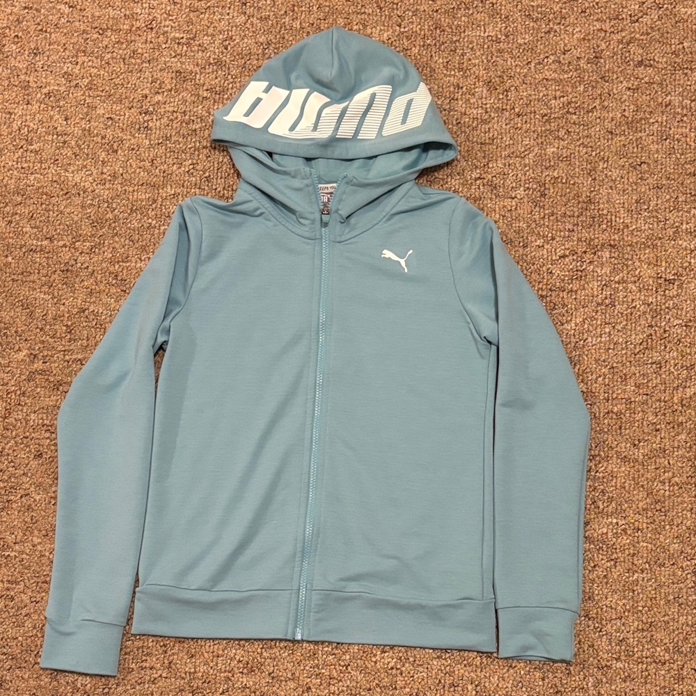 Puma Women's Blue Zip-Up Hoodie